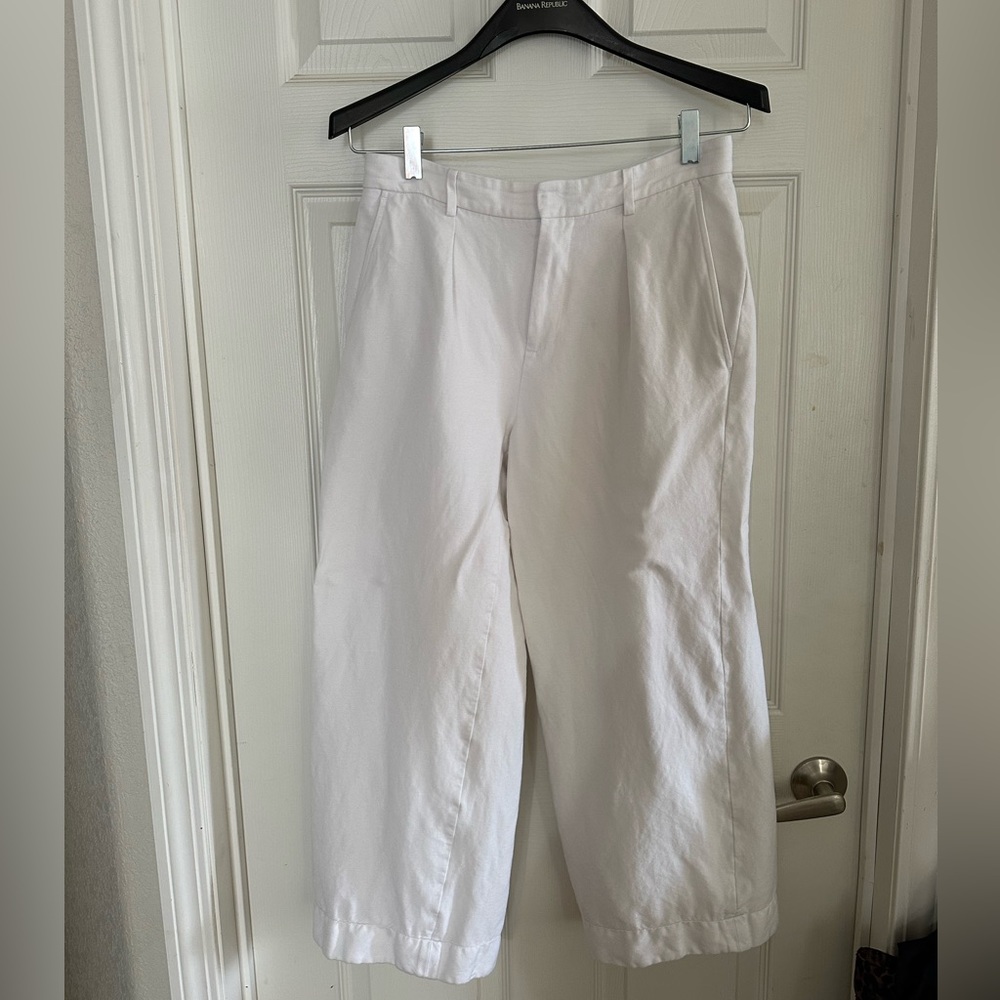 Ralph Lauren Women’s Linen Pants Size 4 White Fully Lined